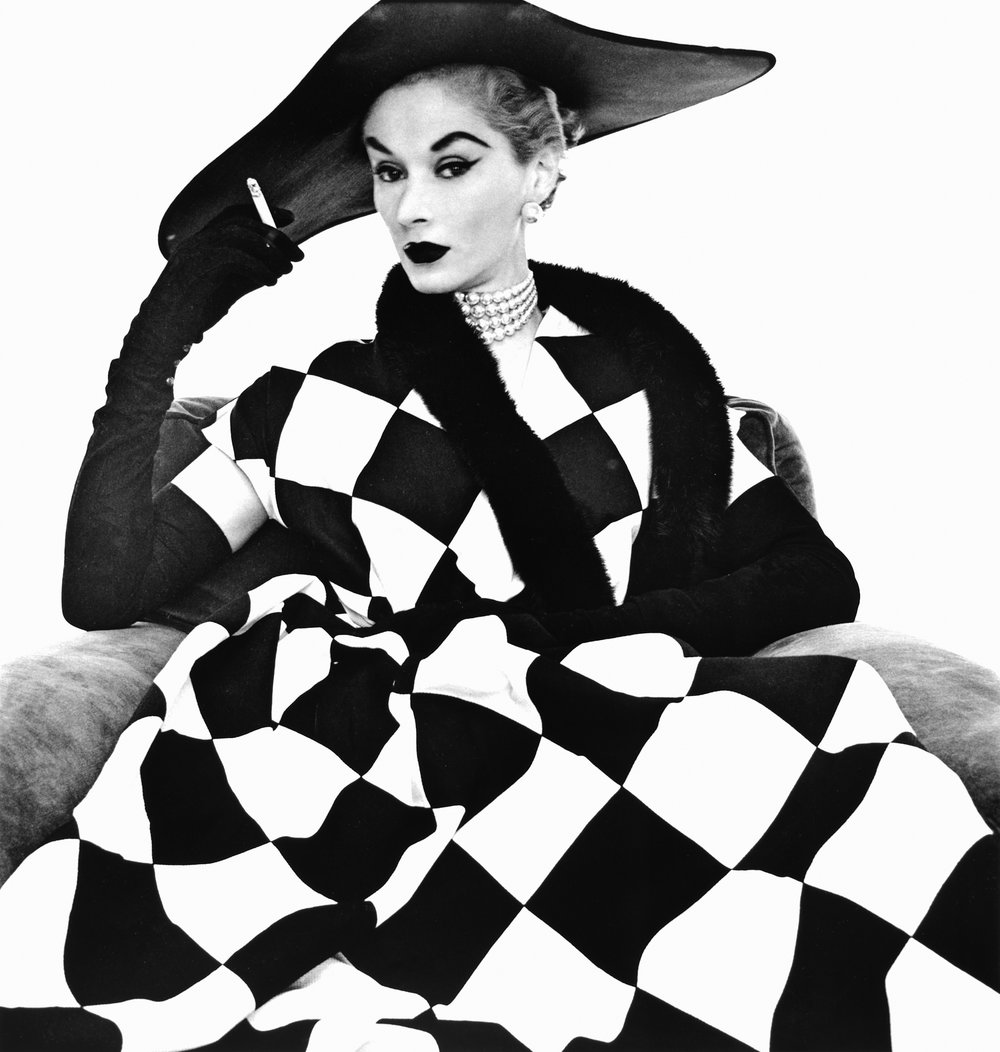 Harlequin dress - Model Lisa Fonssagrives, Irving Penn 1950